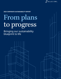Blue Owl 2023 Corporate Sustainability Report