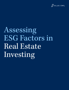 Assessing ESG Factors in Real Estate Investing